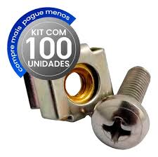KIT PORCA GAIOLA RACK 100 PÇ